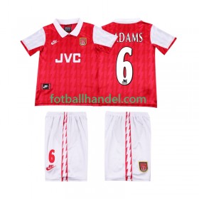Barn Fotballdrakter Arsenal ADAMS 6 Hjemme Retro 1994 1996 Kortermet